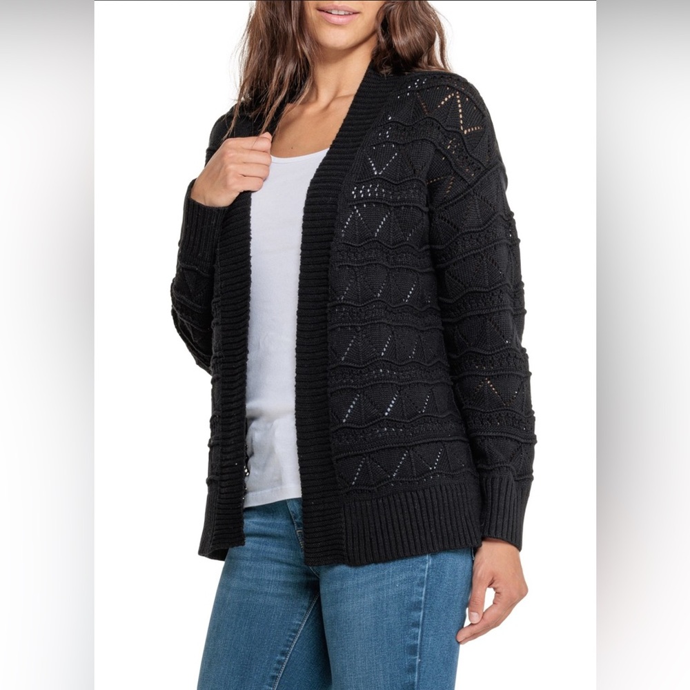 NWT - Frye Women's Oversized Pointelle Knit Open Front Cardigan - Size L